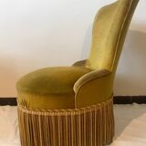 Toad armchair in gold velvet