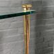 Hollywood regency gold plated & glass side table