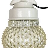 Vintage White Porcelain Pendant Light, 1970s