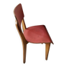 Leatherette and wood chair