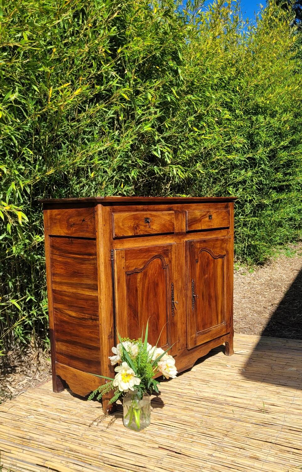 Large Louis XV country sideboard in walnut