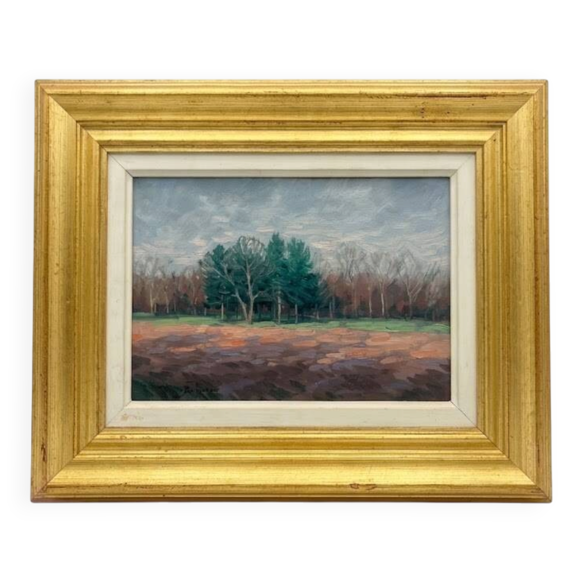Ancient Table – Oil on canvas by Basil Poustochkine (1893-1973) – "View s