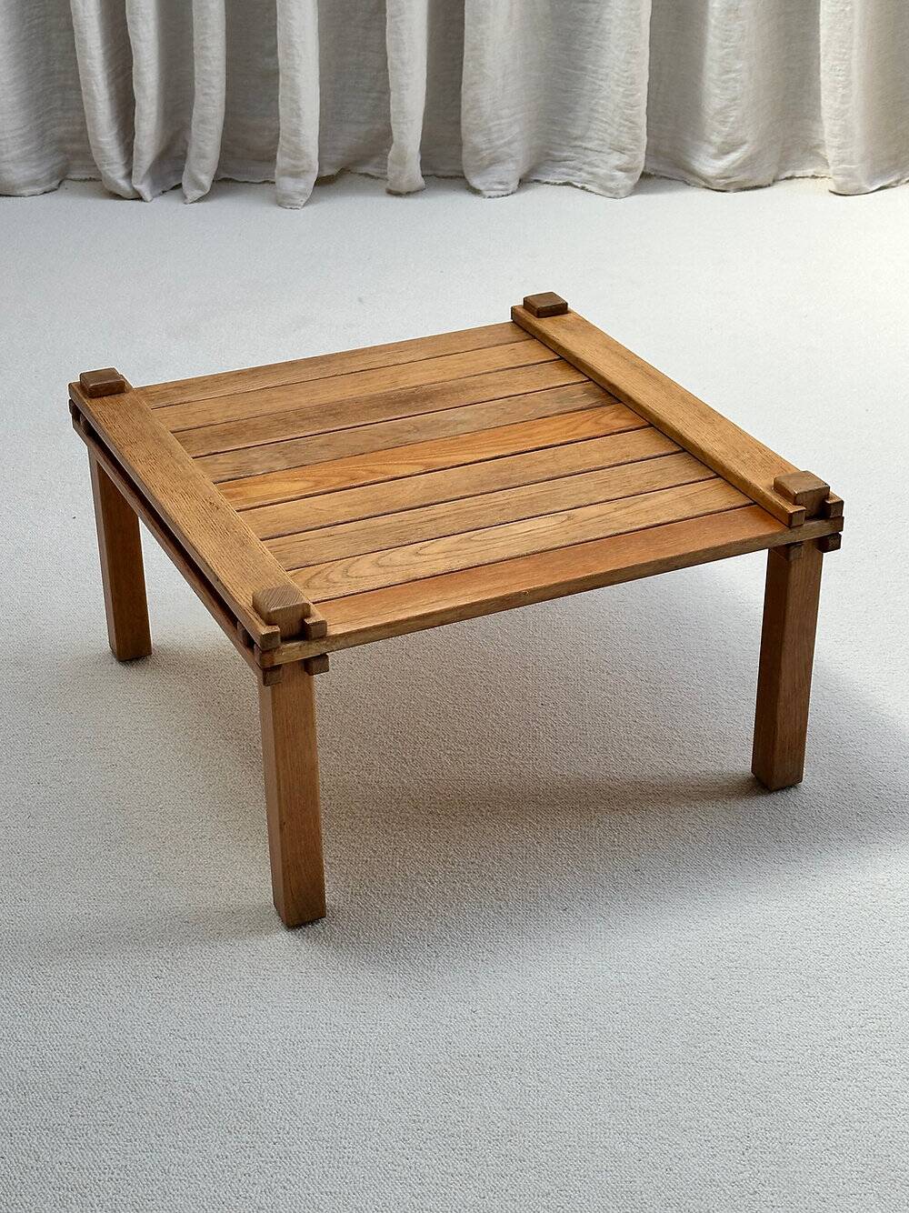Architectural coffee table in ash 'Farmer', Gerd Lange, Bofinger