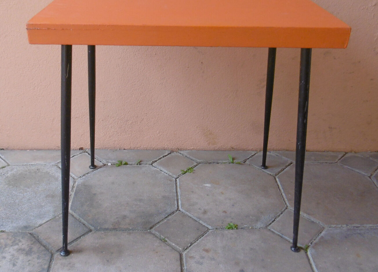 VINTAGE DESSERT TABLE - 70S - WOOD AND METAL
