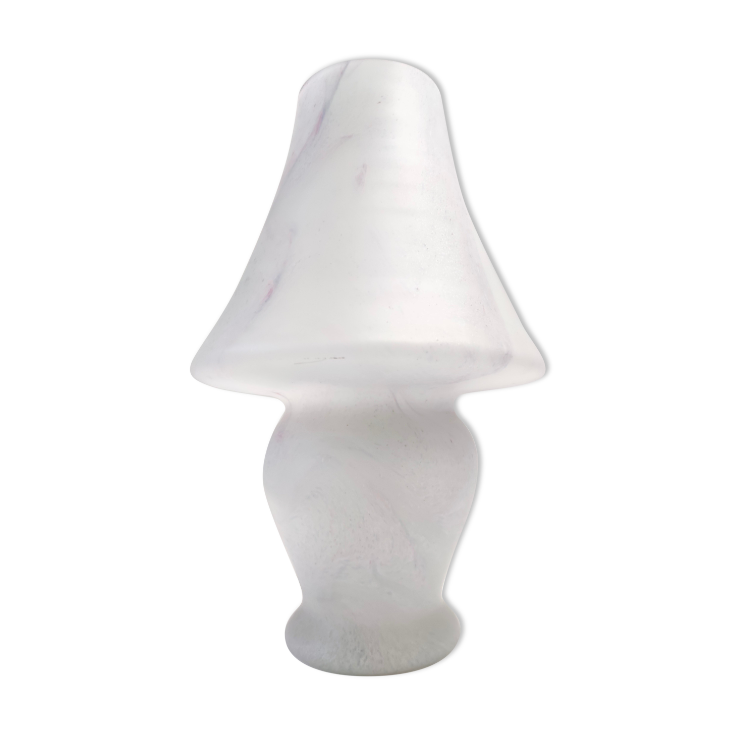 Murano glass table lamp with a pink marble effect, italy