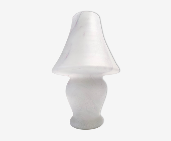 Murano glass table lamp with a pink marble effect, italy