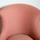 Fauteuil crapaud rose et or