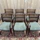 Suite de 6 fauteuils anglais en cannage