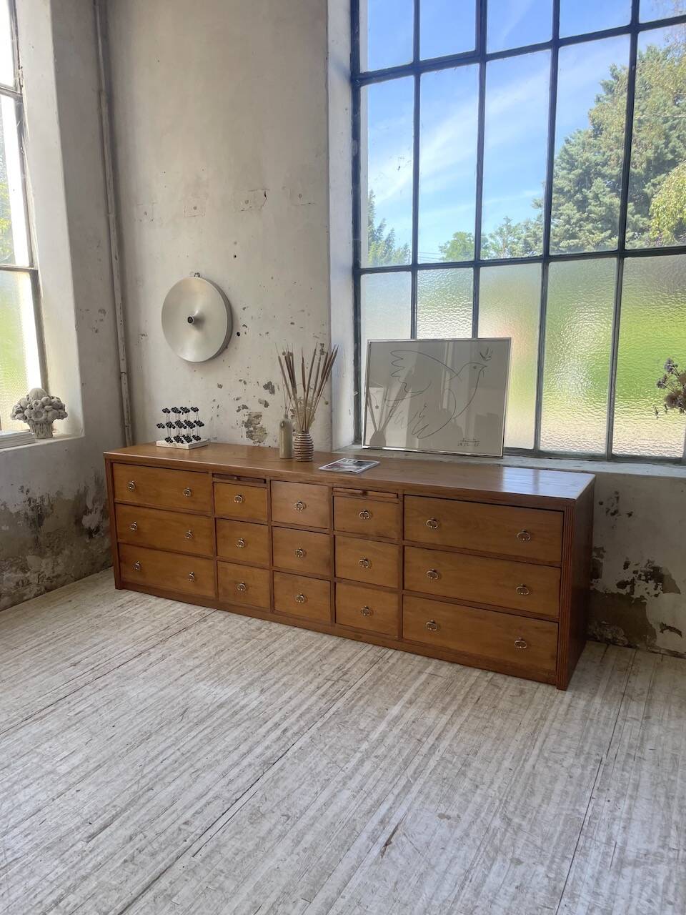 XXL golden oak craft furniture from the 50s