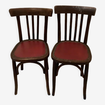Set of 2 vintage bistro chairs 1930s 1940s