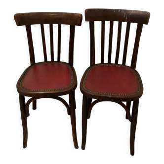 Set of 2 vintage bistro chairs 1930s 1940s