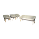 Sofa 3 Chair Danish cocktail of the 50s/60s gray / white
