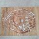 Vintage pink glass catchall / ashtray, hands joined.