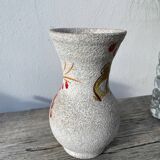 Italian ceramic vase from 1950 with floral decoration
