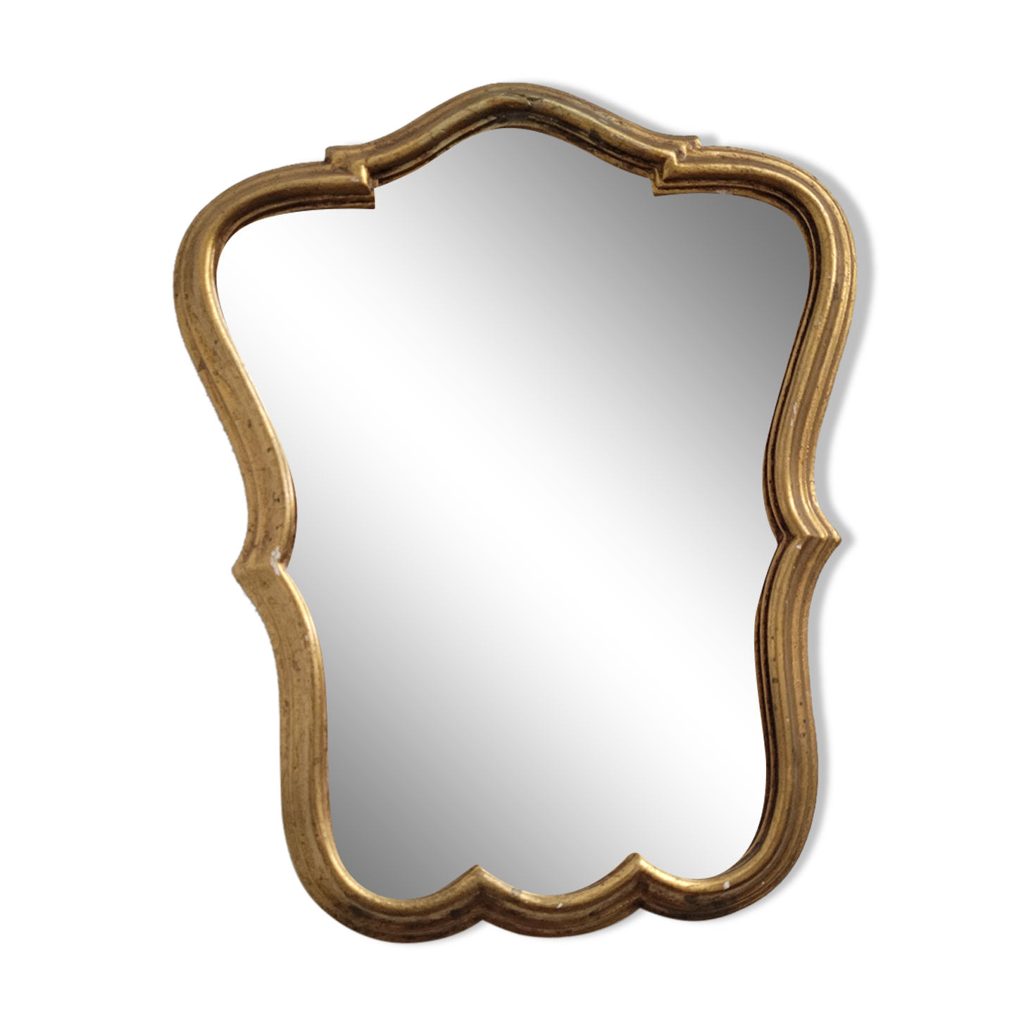 Miroir doré bois 37x29cm