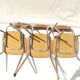 Lot  de 3 chaises  formica couleur  bois