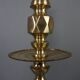 Old yellow copper neck candle holder