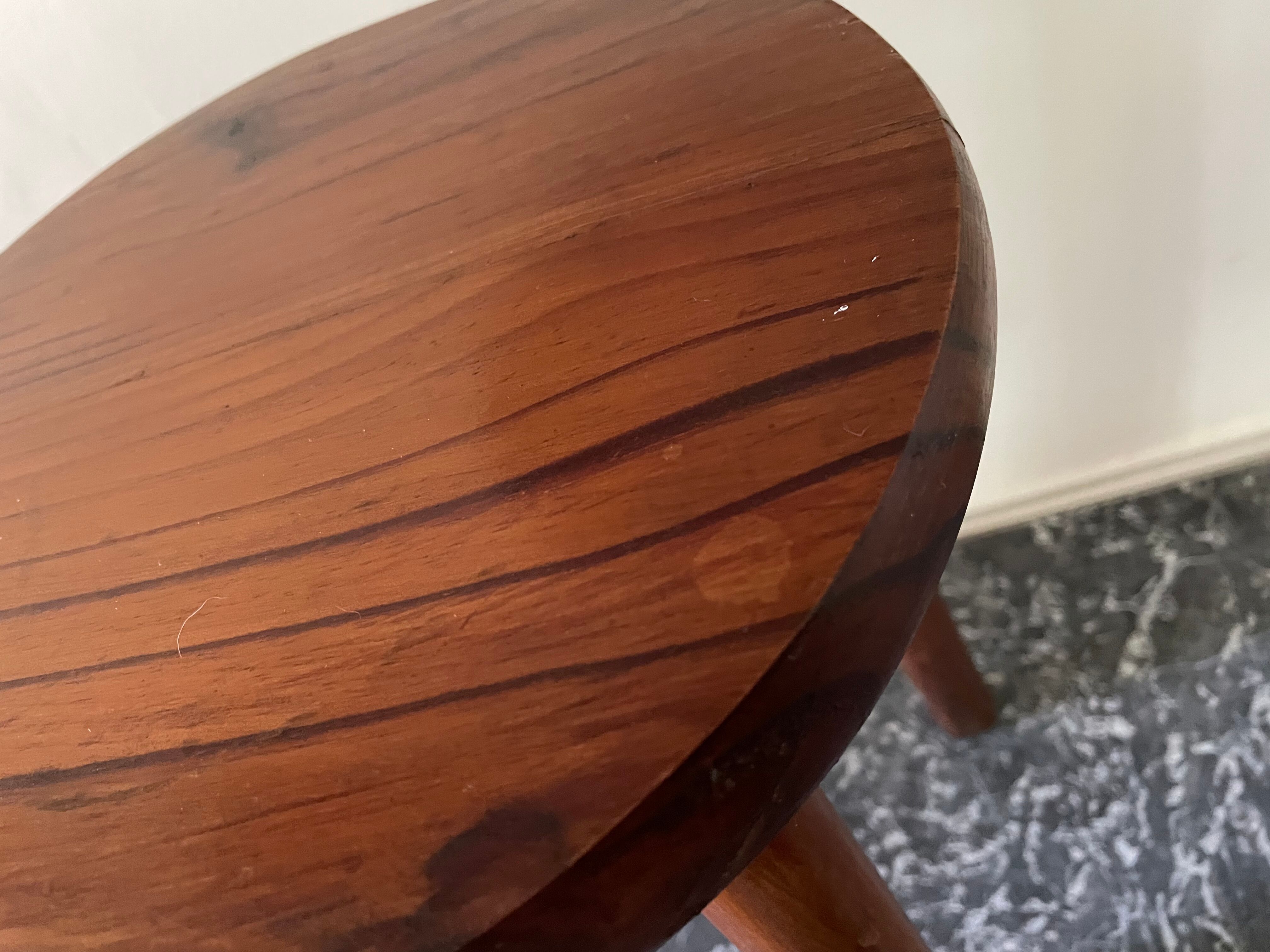 Varnished wooden stool