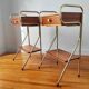 Pair of vintage modernist bedside tables
