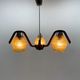 Mid-century Wood & Glass Chandelier by Dřevo Humpolec, 1960's