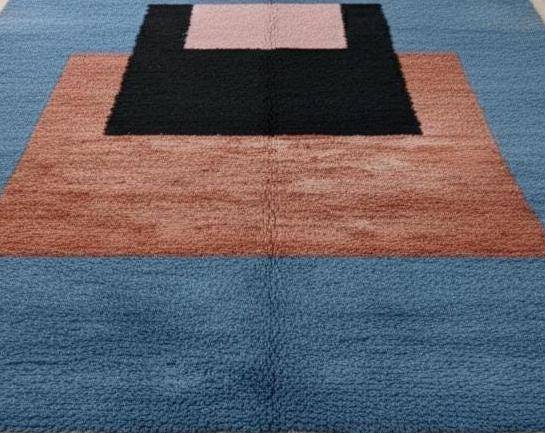 Handwoven Moroccan rug, natural wool, 250cm x 150cm, elegant decoration.