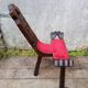 Brutalist chair feet tripodes carved wood