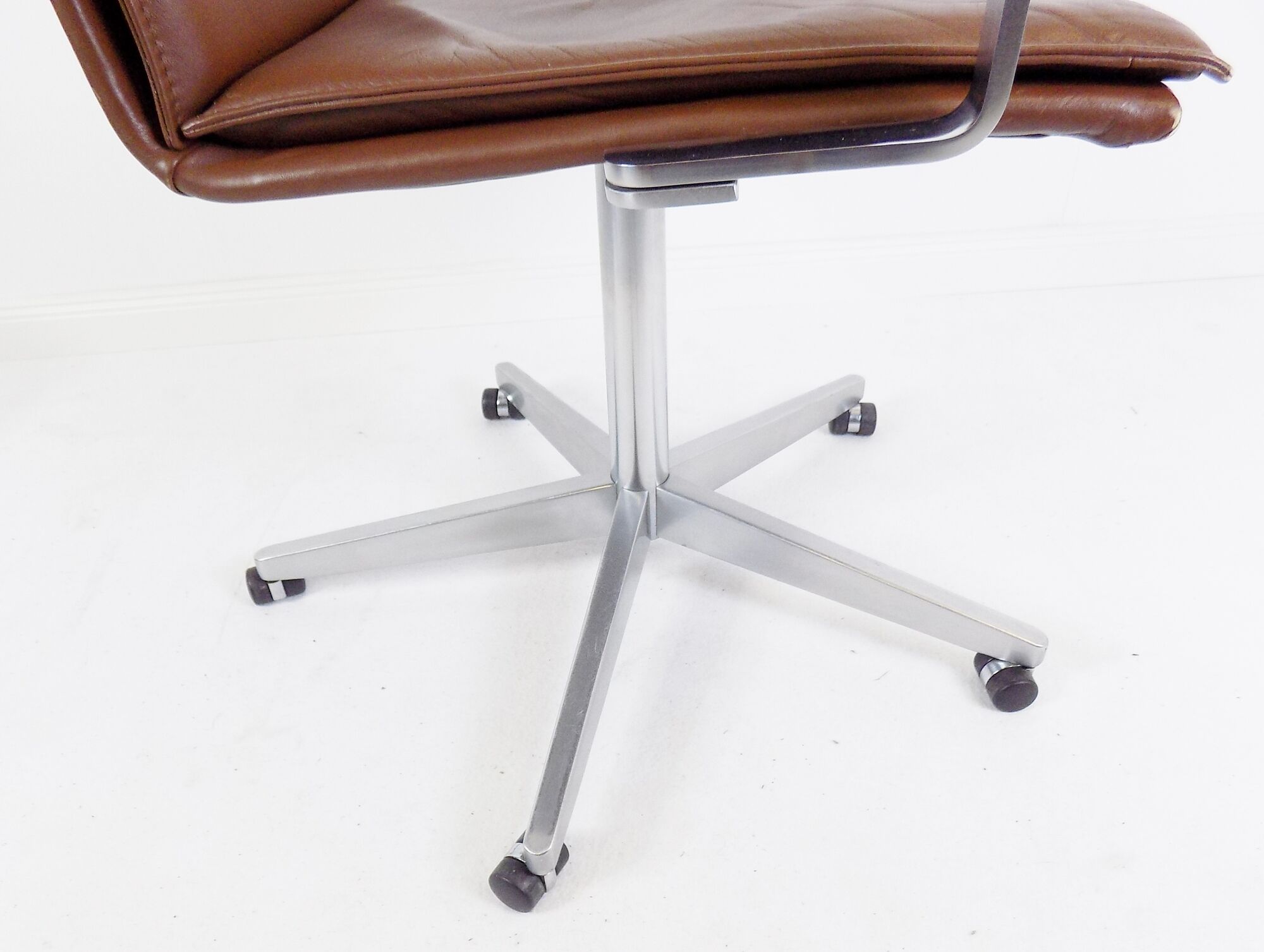 Fauteuil de bureau en cuir Walter Knoll Art Collection par Rudolf Glatzel