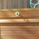 double curtain filing cabinet, vintage