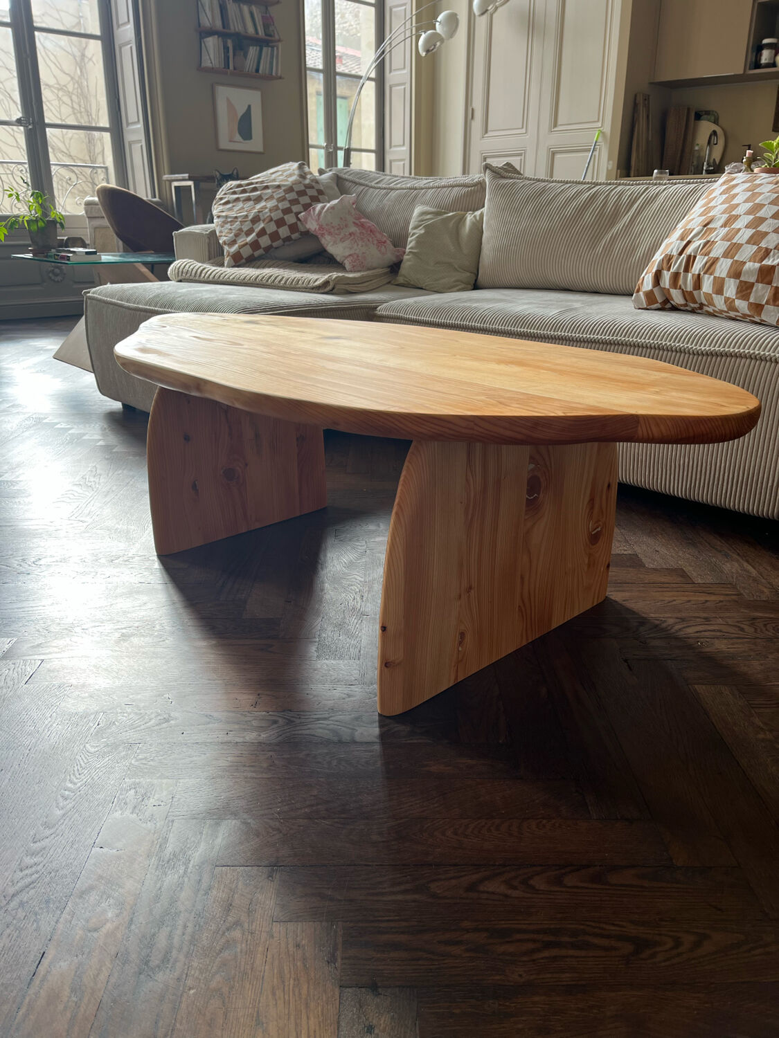 Solid wood coffee table