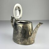 Antique silver-plated teapot from Sheffield, England, 1890-1910.