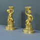 Pair of Gilt Bronze Candlesticks, Louis XVI Style – Mid 19th Century