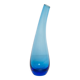 Vintage blue thin glass vase from the mid-century, Europe, 1960s.