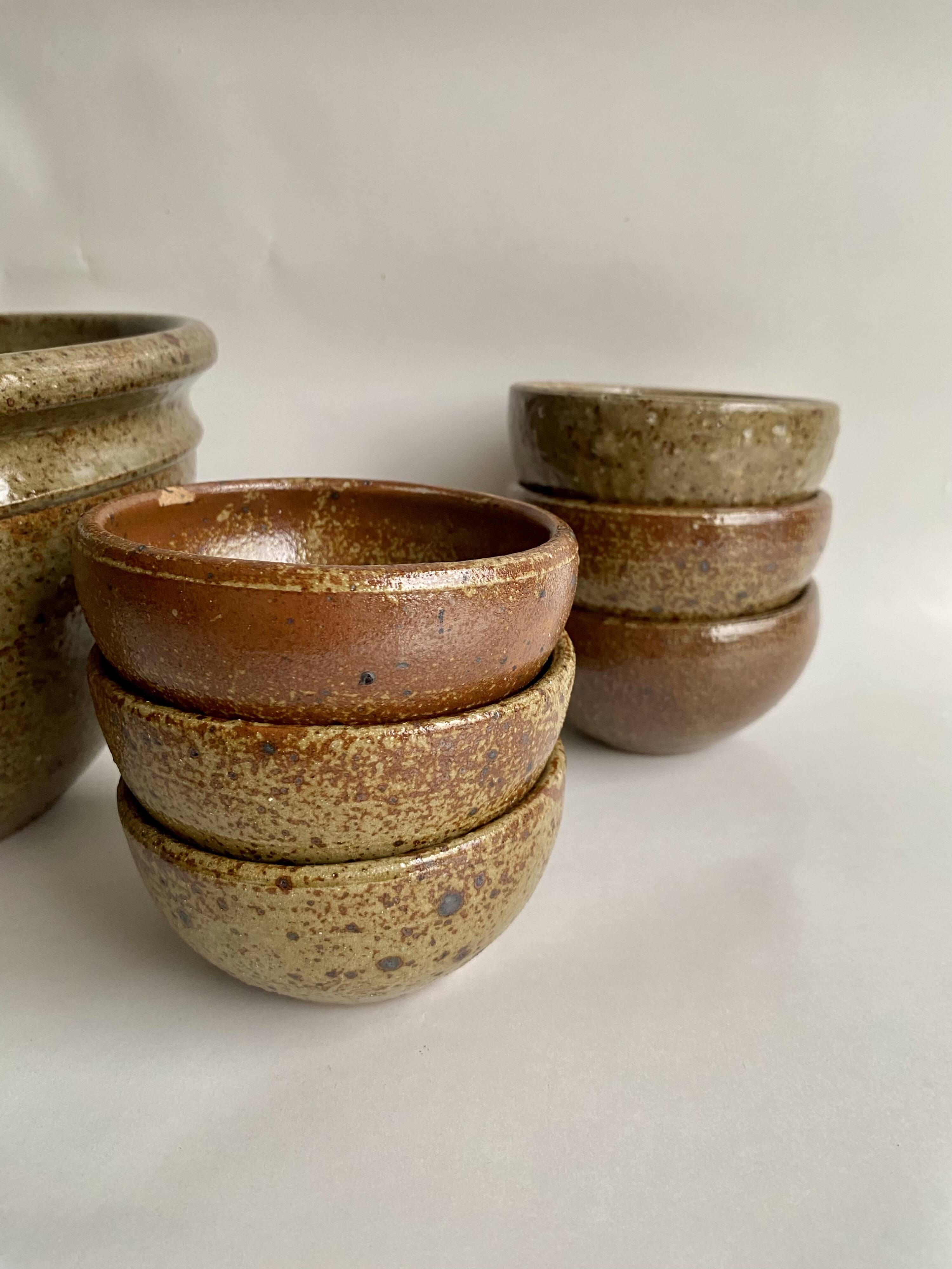 Plat & 6 bols Fernand Baudat 1960