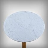 Walnut and marble gueridon, Restoration style – early 20th century