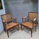 Paire de fauteuils canné de style Louis XVI