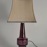 Mid-Century Modern Purple Chrystal Glass Table Lamp by Kosta 1960s