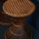 Tabouret diabolo osier vintage