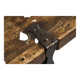 Oak and wrought iron mallet, early 18th century.