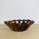 Vintage olive wood fruit bowl