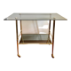Smoked glass and gilded brass trolley