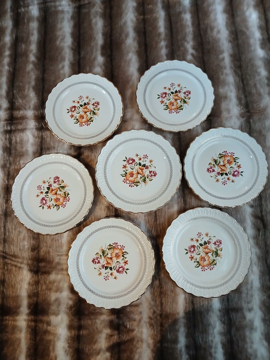 12 antique dessert plates "Capri"