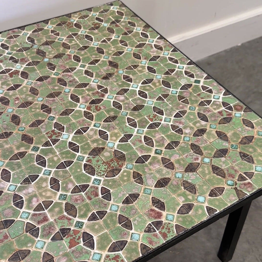 Mid-century modern mosaic tile coffee table, 1960s, France