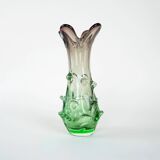 Green vase, Murano glass, 1960s, made in Italy
