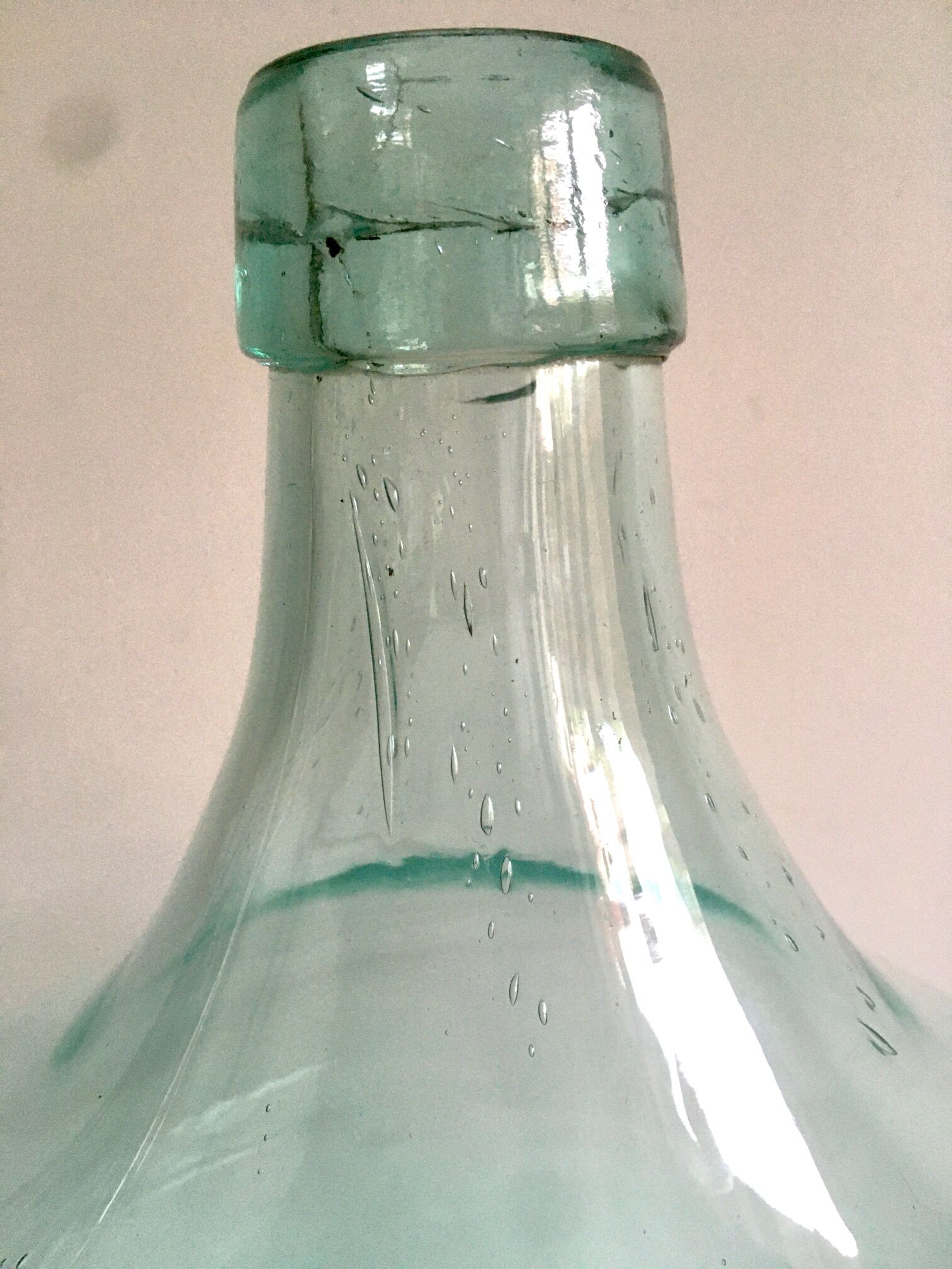 Clear blue demijohn