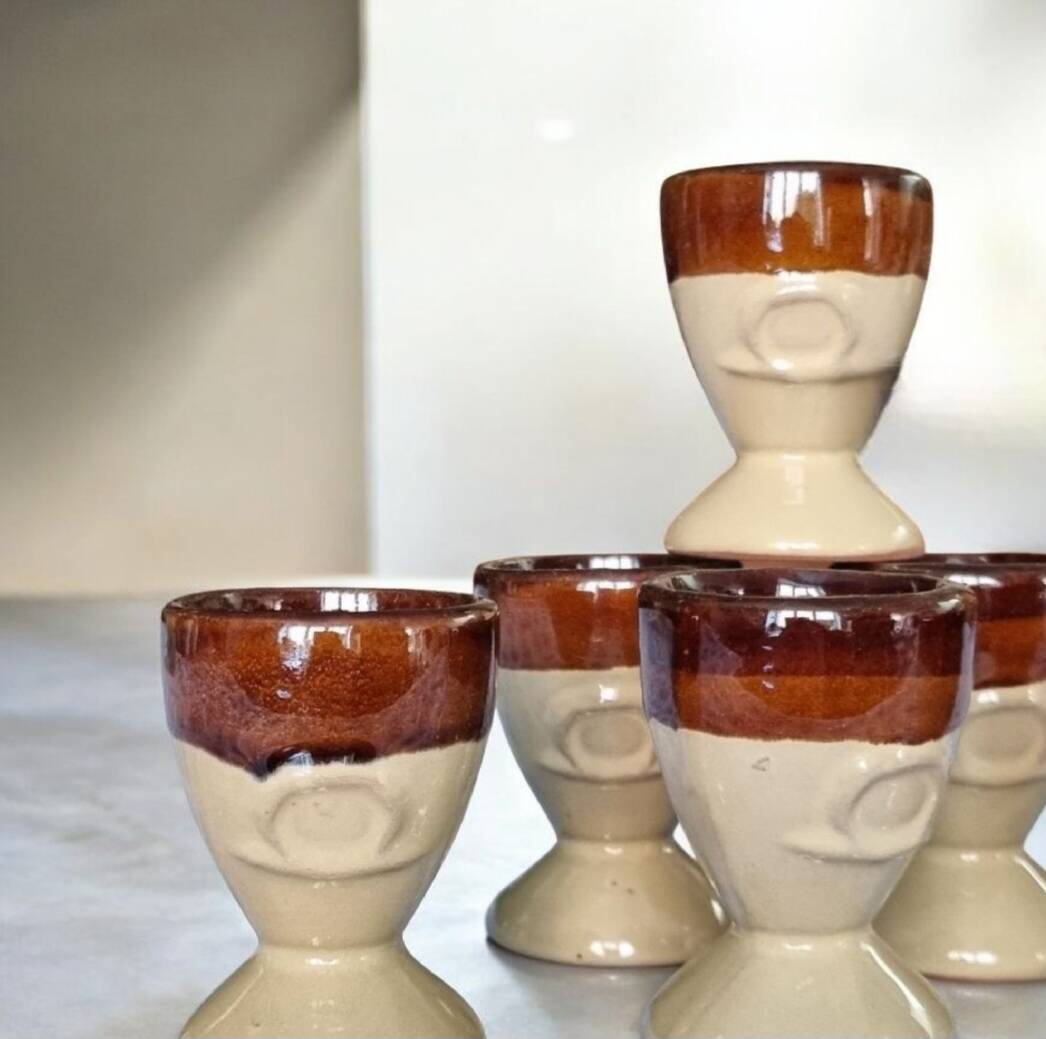 Set of Asian egg cups