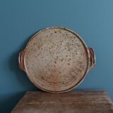 Puisaye sandstone tray signed Jean-Pierre Prud’homme