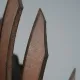 Abstract constructivist iron sculpture, signed CH, Netherlands, 1960s – II