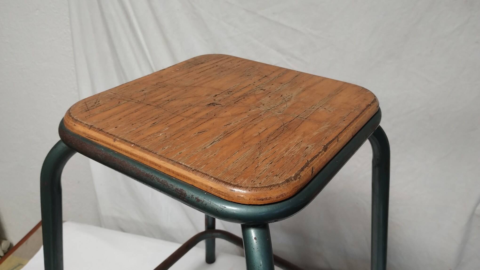 70s industrial stool