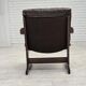 Fauteuil scandinave en cuir marron, années 1970