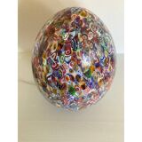 Lampe de table en verre de style oeuf de Murano multicolore floral contemporain, lot de 2 ou une paire de lustres